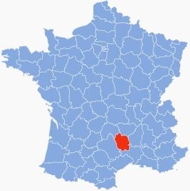 Carte Plan du département de la Lozère (Occitanie)